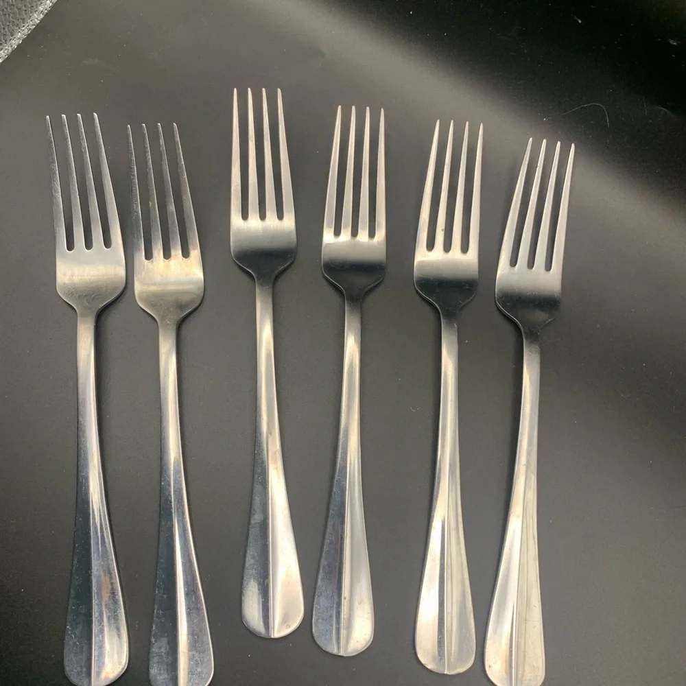Vintage International Silver Plate Flatware Lot of 6 Forks China Stamped